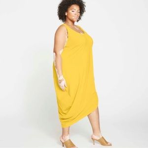 Universal Standard Yellow Sleeveless Geneva Dress